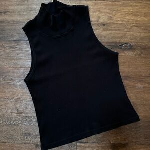Big bud press black sleeveless turtleneck